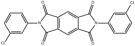 2,6-Bis(3-chlorophenyl)benzo[1,2-c:4,5-c']dipyrrole-1,3,5,7(2H,6H)-tetrone Struktur