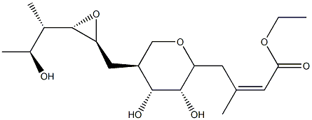 (Z)-3-Methyl-4-[(2S)-tetrahydro-3α,4α-dihydroxy-5β-[[(2S,3S)-3α-[(1S,2S)-2-hydroxy-1-methylpropyl]oxiran-2β-yl]methyl]-2H-pyran-2β-yl]-2-butenoic acid ethyl ester|
