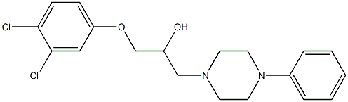 α-[(3,4-Dichlorophenoxy)methyl]-4-phenyl-1-piperazineethanol Structure