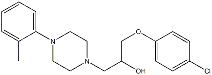 α-[(4-Chlorophenoxy)methyl]-4-(o-tolyl)-1-piperazineethanol Structure