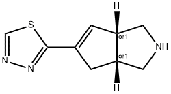 Cyclopenta[c]pyrrole, 1,2,3,3a,4,6a-hexahydro-5-(1,3,4-thiadiazol-2-yl)-, (3aR,6aS)-rel- (9CI) 结构式