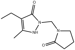 3H-Pyrazol-3-one,4-ethyl-1,2-dihydro-5-methyl-2-[(2-oxo-1-pyrrolidinyl)methyl]-(9CI) Structure