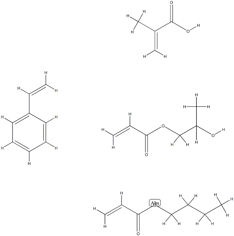 2-Propenoic acid, 2-methyl-, polymer with butyl 2-propenoate, ethenylbenzene and 1,2-propanediol mono-2-propenoate|