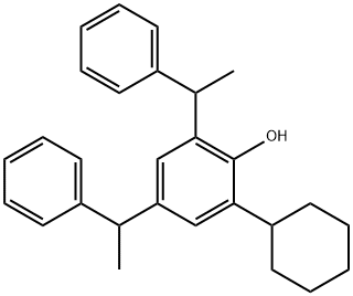 2-Cyclohexyl-4,6-di(α-methylbenzyl)phenol Struktur