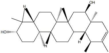 (18α,19α)-Urs-20-ene-3β,16α-diol Struktur