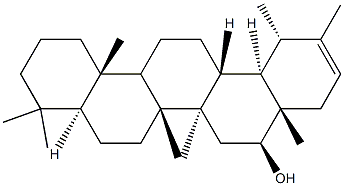 (18α,19α)-ウルサ-20-エン-16β-オール 化学構造式