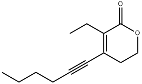 2H-Pyran-2-one,3-ethyl-4-(1-hexynyl)-5,6-dihydro-(9CI) Struktur