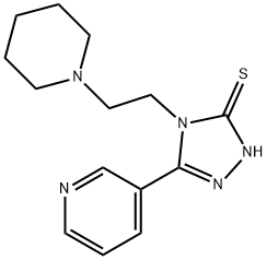4-[2-(1-piperidinyl)ethyl]-5-(3-pyridinyl)-4H-1,2,4-triazole-3-thiol 结构式