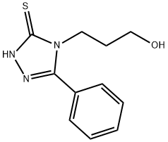 3-(3-phenyl-5-sulfanyl-4H-1,2,4-triazol-4-yl)-1-propanol Struktur