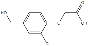 [2-chloro-4-(hydroxymethyl)phenoxy]acetic acid Struktur