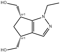 4,6-Cyclopentapyrazoledimethanol,1-ethyl-1,4,5,6-tetrahydro-,(4R,6S)-rel-(9CI) 化学構造式