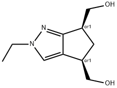 4,6-Cyclopentapyrazoledimethanol,2-ethyl-2,4,5,6-tetrahydro-,(4R,6S)-rel-(9CI),664334-07-0,结构式
