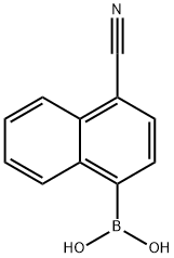 4-氰基-1-萘硼酸, 664364-43-6, 结构式