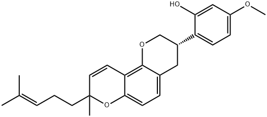 2-[3,4-Dihydro-8-methyl-8-(4-methyl-3-pentenyl)-2H,8H-benzo[1,2-b:3,4-b']dipyran-3-yl]-5-methoxyphenol Struktur