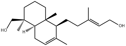 (1S)-1,2,3,4,4a,5,8,8aα-Octahydro-5β-[(E)-5-hydroxy-3-methyl-3-pentenyl]-1,4aβ,6-trimethyl-1β-naphthalenemethanol Struktur