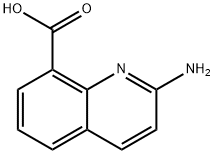 8-Quinolinecarboxylicacid,2-amino-(9CI) Struktur