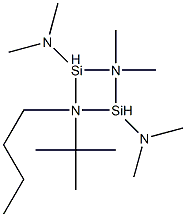2-Butyl-2-tert-butyl-N,N,N',N',4,4-hexamethylcyclobutanedisilazane-1,3-diamine 结构式