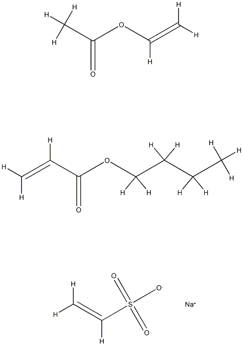 2-Propenoic acid, butyl ester, polymer with ethenyl acetate and sodium ethenesulfonate,66573-43-1,结构式