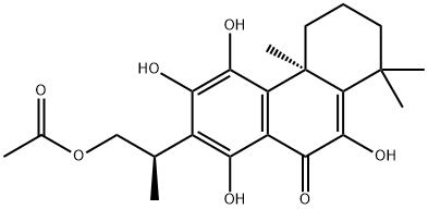 6,11,12,14-Tetrahydroxy-7-oxoabieta-5,8,11,13-tetraen-17-yl acetate Struktur