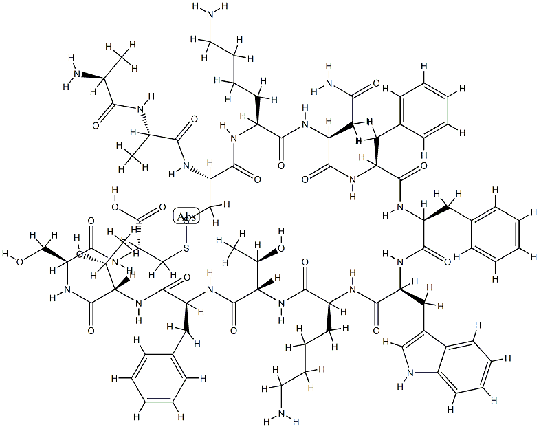 somatostatin, Ala(2)-Trp(8)-Cys(14)-|