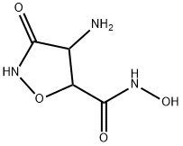 5-Isoxazolidinecarboxamide,4-amino-N-hydroxy-3-oxo-(9CI) Struktur