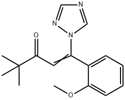 1-(2-甲氧基苯基)-4,4-二甲基-1-(1H-1,2,4-三唑-1-基)-1-戊烯-3-酮,66627-72-3,结构式
