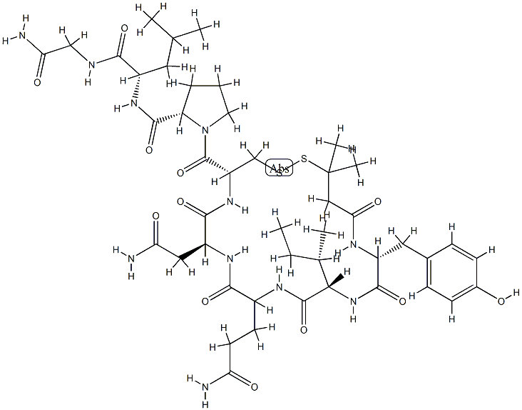 oxytocin, 1-deaminopenicillamine- 结构式