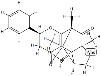 (1S)-1,3,3aα,4,5,7,8,9b-Octahydro-9bα-hydroxy-1,4,4,5-tetramethyl-7α-phenyl-1β,5β-methano-9H-furo[3,4-f][1]benzopyran-9,10-dione,66641-50-7,结构式