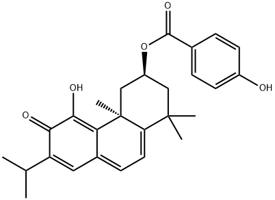 4-Hydroxybenzoic acid 11-hydroxy-12-oxoabieta-5,7,9(11),13-tetraene-2α-yl ester Structure