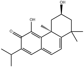 (4bS)-5,6,7,8-Tetrahydro-4,6β-dihydroxy-4bα,8,8-trimethyl-2-(1-methylethyl)phenanthren-3(4bH)-one 结构式