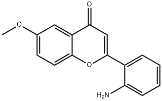 4H-1-Benzopyran-4-one,2-(2-aminophenyl)-6-methoxy-(9CI) Struktur