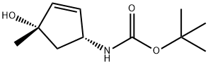 Carbamic acid, [(1R,4S)-4-hydroxy-4-methyl-2-cyclopenten-1-yl]-, 1,1- Struktur