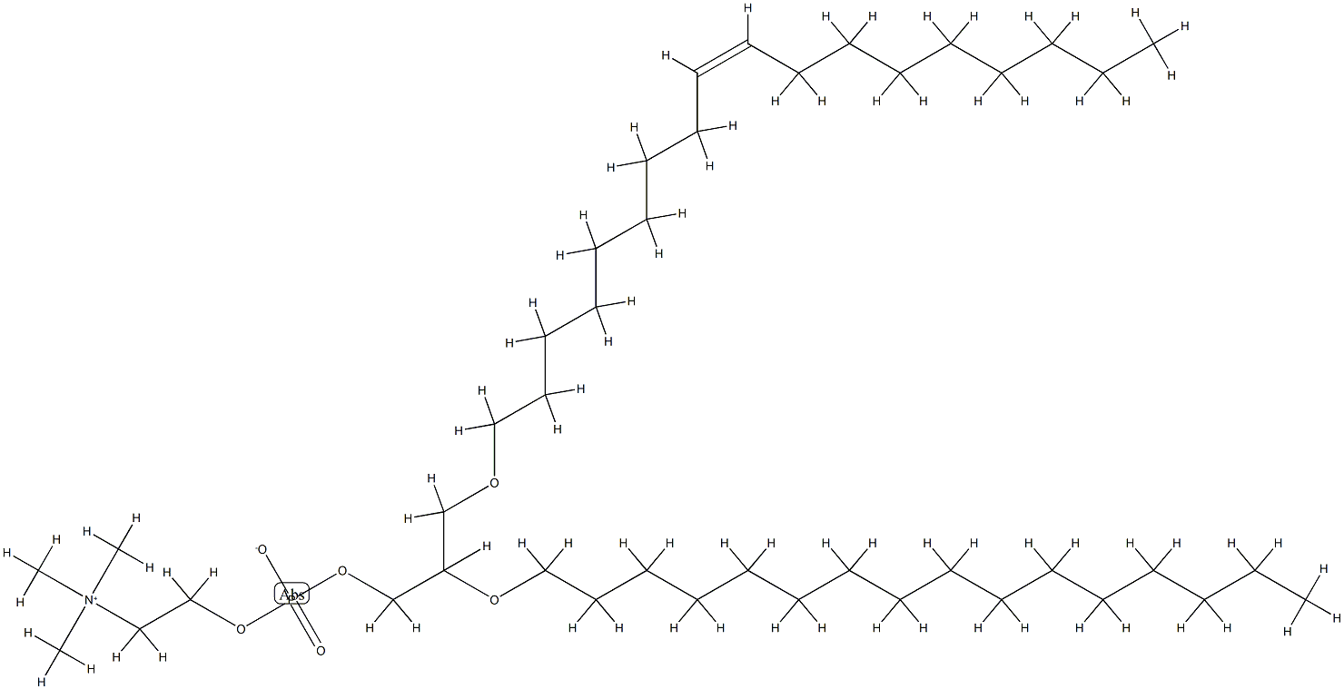 O-hexadecyl O-(1-octadec-9-enyl)phosphatidylcholine Struktur