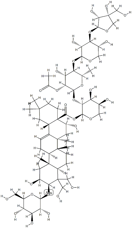 桔梗皂苷A, 66779-34-8, 结构式