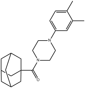 1-(1-adamantylcarbonyl)-4-(3,4-dimethylphenyl)piperazine Structure