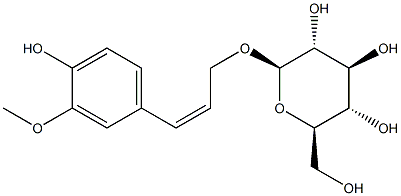 (Z)-3-(3-Methoxy-4-hydroxyphenyl)-2-propenyl β-D-glucopyranoside 结构式