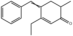 2-Cyclohexen-1-one,3-ethyl-6-methyl-4-(phenylmethylene)-(9CI) Struktur