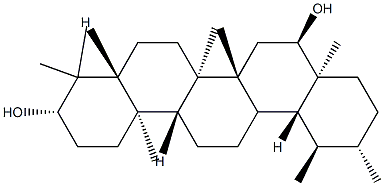 (18α,19α,20β)-Ursane-3β,16α-diol Structure