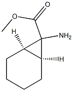Bicyclo[4.1.0]heptane-7-carboxylic acid, 7-amino-, methyl ester, (1R,6S)-rel- (9CI) Structure