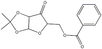 5-O-Benzoyl-1,2-O-isopropylidene-alpha-D-erythro-pent-3-ulofuranose Structure