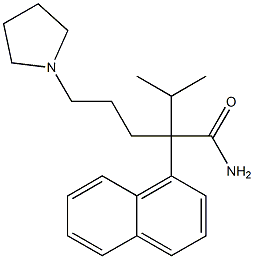 α-(1-メチルエチル)-α-(1-ナフタレニル)-1-ピロリジンペンタンアミド 化学構造式