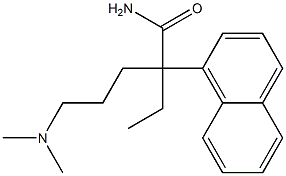 α-[3-(ジメチルアミノ)プロピル]-α-エチル-1-ナフタレンアセトアミド 化学構造式