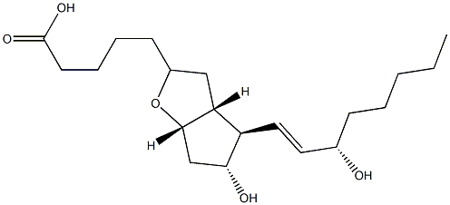 (13E,15S)-6,9α-Epoxy-11α,15-dihydroxyprost-13-en-1-oic acid Struktur