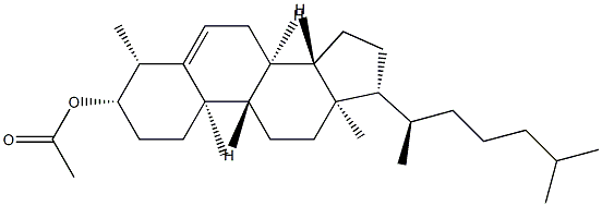 4β-メチルコレスタ-5-エン-3β-オールアセタート 化学構造式