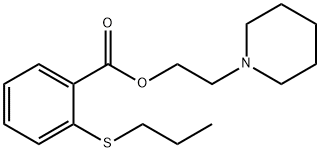2-ピペリジノエチル=o-(プロピルチオ)ベンゾアート 化学構造式
