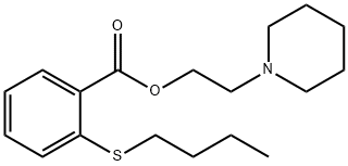 2-ピペリジノエチル=o-(ブチルチオ)ベンゾアート 化学構造式