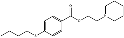 2-ピペリジノエチル=p-(ブチルチオ)ベンゾアート 化学構造式