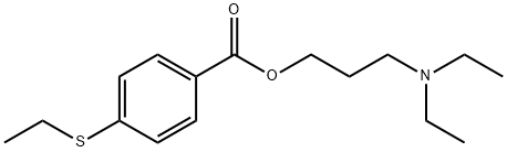 3-(ジエチルアミノ)プロピル=p-(エチルチオ)ベンゾアート 化学構造式
