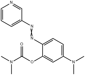 5-(ジメチルアミノ)-2-(3-ピリジルアゾ)フェニル=N,N-ジメチルカルバマート 化学構造式