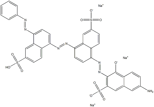 6'-アミノ-1'-ヒドロキシ-4-[(4-フェニルアゾ-6-ソジオスルホ-1-ナフタレニル)アゾ][1,2'-アゾビスナフタレン]-3',6-ジスルホン酸二ナトリウム 化学構造式